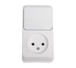 Блоки розетка-выключатель наружные