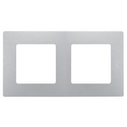 Рамка 2-местная алюминий ETIKA