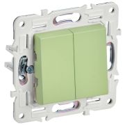 SKANDY Выключатель 2-клавишный проходной 10А SK-V05G мятный IEK