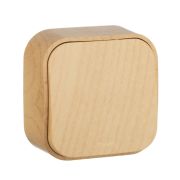 Выключатель 1-клавишный для открытой установки дерево QUTEO