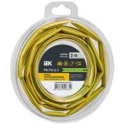 Трубка термоусадочная ТТУ нг-LS 2/1 желто-зеленая (2м/упак) IEK