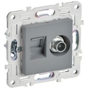SKANDY Розетка двойная TV+RJ45 кат.5E SK-A14Gr серый IEK