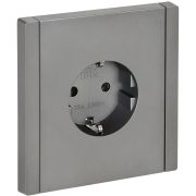 FORTE&PIANO Розетка 1-местная с заземлением без защитных шторок винтовое крепление 16А FP516 сталь IEK