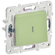 SKANDY Выключатель 1-клавишный проходной с индикацией 10А SK-V08G мятный IEK
