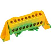 TEKFOR Шина PE земля в комбинированном DIN-изоляторе Стойка 6х9-9-ЖЗ IEK