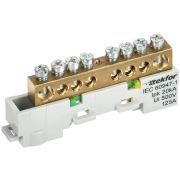 TEKFOR Шина PE земля неизолированная на универсальном держателе 8х12-8-Ж IEK