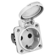 Розетка панельная РП13-3 2Р+РЕ 16А з/к с крышкой IP54 серая MAGNUM