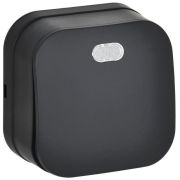 GLORY Выключатель 1-клавишный для открытой установки с индикацией 10А ВС20-1-1-ХЧм черный матовый IEK