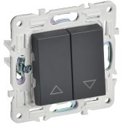 SKANDY Выключатель жалюзи 10А SK-V12T титан IEK