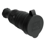 Розетка переносная каучук 16А 2Р+E IР44 ОМЕГА