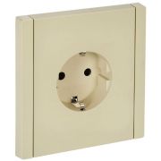 FORTE&PIANO Розетка 1-местная с заземлением с защитными шторками винтовое крепление 16А FP415 ваниль IEK