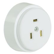 Розетка наружная разборная для плиты с заземлением 32А белая РПпл10-01-Ст