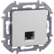 Розетка компьютерная RJ45 категория 6 UTP алюминий INSPIRIA