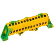 TEKFOR Шина PE земля в комбинированном DIN-изоляторе Стойка 6х9-13-ЖЗ IEK