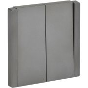 FORTE&PIANO Выключатель 2-клавишный 10А FP505 сталь IEK