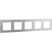 Рамка 5-местная алюминий INSPIRIA