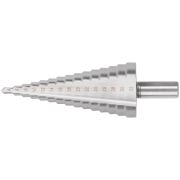 Сверло ступенчатое HSS (Р6М5) по металлу, 15 ступеней, 4-32 мм