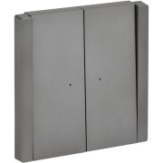 FORTE&PIANO Выключатель 2-клавишный проходной с индикацией 10А FP508 сталь IEK