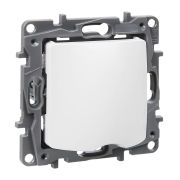 Вывод кабеля с зажимом для кабеля белый ETIKA