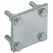 Зажим крестообразный с разделителем полоса-полоса 40мм оцинкованная сталь HDZ IEK