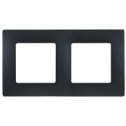 Рамка 2-местная антрацит ETIKA