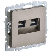 BRITE Розетка двойная RJ11+RJ45 кат.5E РК/Т12-БрШ шампань