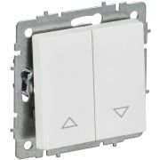 BRITE Выключатель жалюзи 10А ВС10-1-5-БрАБ арктический белый IEK