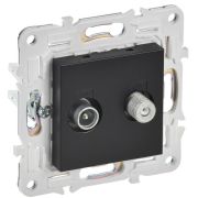 SKANDY Розетка двойная TV+SAT SK-A13Bl черный IEK
