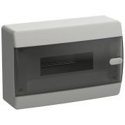 Корпус пластиковый навесной на 12 модулей ЩРН-П-12 IP41 UNION Compact черная прозрачная дверь