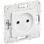 SKANDY Розетка без заземления с защитными шторками 10А SK-R01W арктический белый IEK