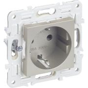 SKANDY Розетка с заземлением с защитными шторками 16А SK-R04Sh шампань IEK