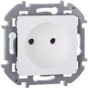 Розетка 1-местная без заземления без защитных шторок 16А белый INSPIRIA