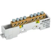 TEKFOR Шина PE земля неизолированная на универсальном держателе 6х9-8-Ж IEK