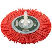 Кордщетка-колесо нейлоновая со штифтом 100 мм