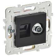 SKANDY Розетка двойная TV+RJ45 кат.5E SK-A14Bl черный IEK