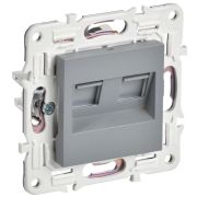 SKANDY Розетка компьютерная двойная RJ45 кат.5E SK-K03Gr серый IEK