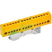 TEKFOR Шина PE земля изолированная на универсальном держателе 8х12-16-ЖЗ IEK