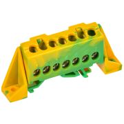 TEKFOR Шина PE земля в комбинированном DIN-изоляторе Стойка 6х9-7-ЖЗ IEK