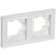 BRITE Рамка 2-местная IP44 РУ-2-БрАБ-44 арктический белый IEK