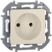 Розетка 1-местная без заземления без защитных шторок 16А слоновая кость INSPIRIA