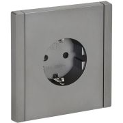FORTE&PIANO Розетка 1-местная с заземлением с защитными шторками винтовое крепление 16А FP515 сталь IEK