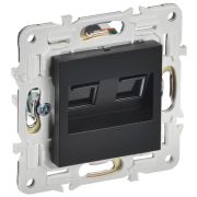 SKANDY Розетка компьютерная двойная RJ45 кат.6 SK-K04Bl черный IEK