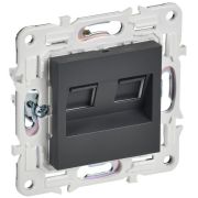 SKANDY Розетка компьютерная двойная RJ45 кат.5E SK-K03T титан IEK