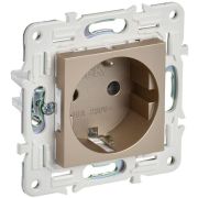 SKANDY Розетка с заземлением без защитных шторок 16А SK-R05Sh шампань IEK