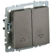 BRITE Выключатель жалюзи 10А ВС10-1-5-БрТБ темная бронза