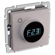 BRITE Термостат электронный с индикацией ТС10-1-БрЖ жемчуг IEK