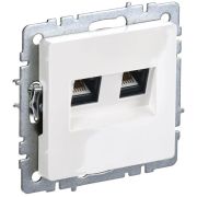 BRITE Розетка компьютерная двойная кат.5E RJ45 РК10-2-БрБ белый