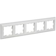 BRITE Рамка 5-местная РУ-5-БрАБ арктический белый/белый IEK