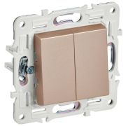 SKANDY Выключатель 2-клавишный проходной 10А SK-V05Sa песочный IEK