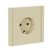 FORTE&PIANO Розетка 1-местная с заземлением с защитными шторками безвинтовое крепление 16А FP413 ваниль IEK